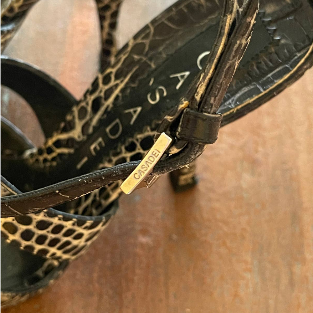 CASADEI Women's Italian Leather Heels Vero Cuoro Sz 6 - Picture 6 of 9